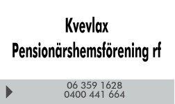 Kvevlax Pensionärshemsförening rf logo
